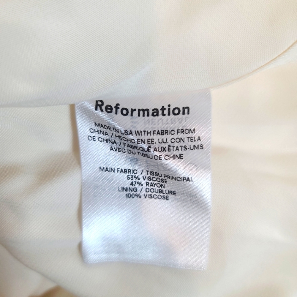 Reformation Lecce Maxi Crepe Sweetheart Neckline Gown Wedding Dress in I… - Picture 8 of 12